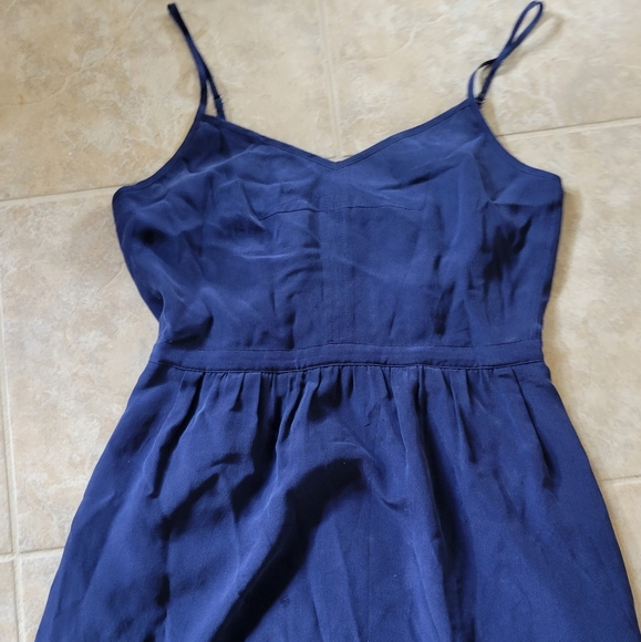 Blue Madewell Silk Dress - Picture 2 of 4